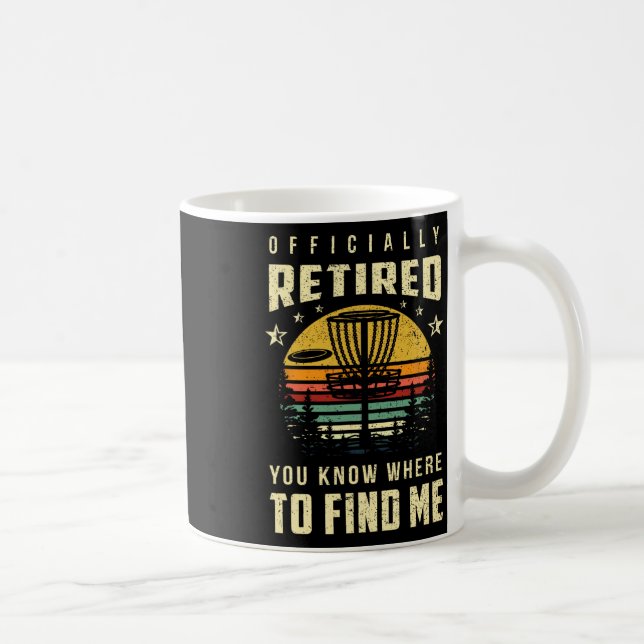 Officiellt Pensionerad Discgolfpresent Frisbeepres Kaffemugg (Höger)
