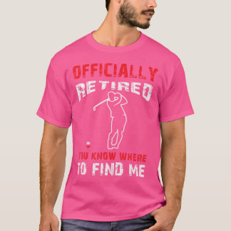 Officiellt pensionerad Funny Golfer Golf Boll Cour T Shirt