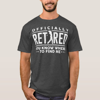 Officiellt pensionerad Gift Golf Pappa Golfing Gol T Shirt