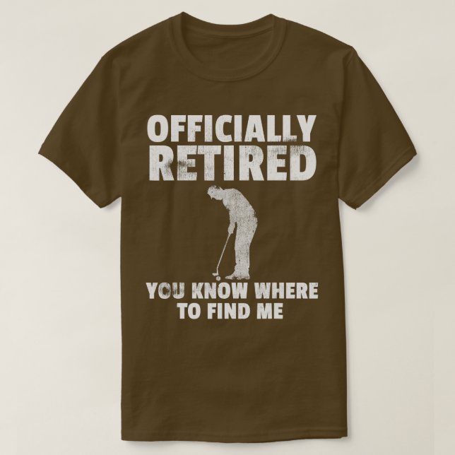 Officiellt pensionerad Gift Golf Pappa Golfing Gol T Shirt (Design framsida)
