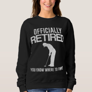 Officiellt pensionerad Gift Golf Pappa Golfing Ret T Shirt
