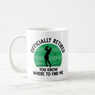 Officiellt pensionerad Golf Kaffemugg