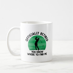 Officiellt pensionerad Golf Kaffemugg