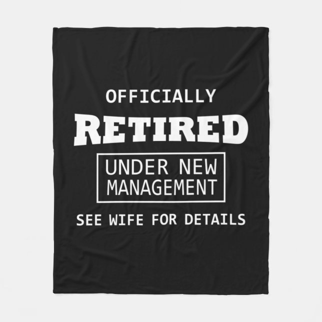 officiellt pensionerad inom ramen för ny förvaltni fleecefilt (Framsidan)