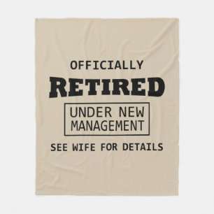 officiellt pensionerad inom ramen för ny förvaltni fleecefilt