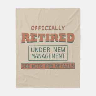 officiellt pensionerad inom ramen för ny förvaltni fleecefilt