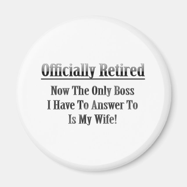 Officiellt pensionerad magnet (Framsidan)