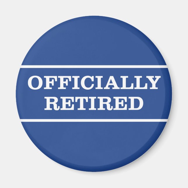 Officiellt pensionerad Pension Magnet (Framsidan)