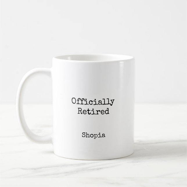 Officiellt Pensionerad Personlig Kaffemugg (Vänster)