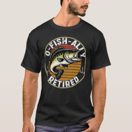 Officiellt Pensionerad Rolig Pension Fiskare Prese T Shirt