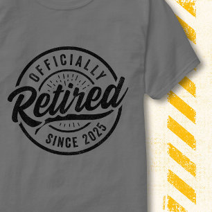 Officiellt Pensionerad Sedan 2025 Retro Vintage-mä T Shirt