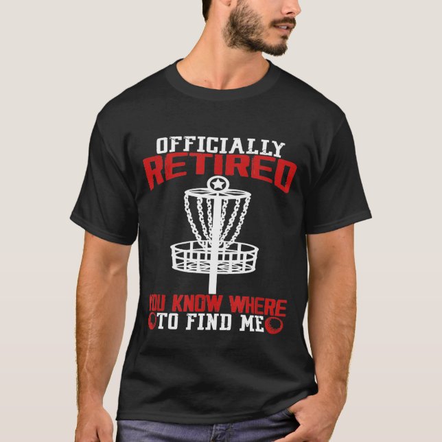 Officiellt pensionerad skiva Golf Frisbee Pension T Shirt (Framsida)