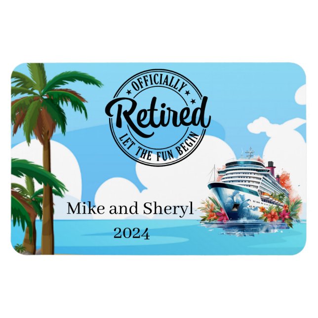 Officiellt pensionerad Stateroom Door Magnet (Horisontell)