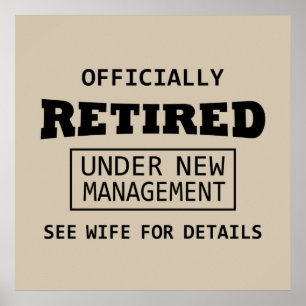 officiellt pensionerad under ny ledning poster
