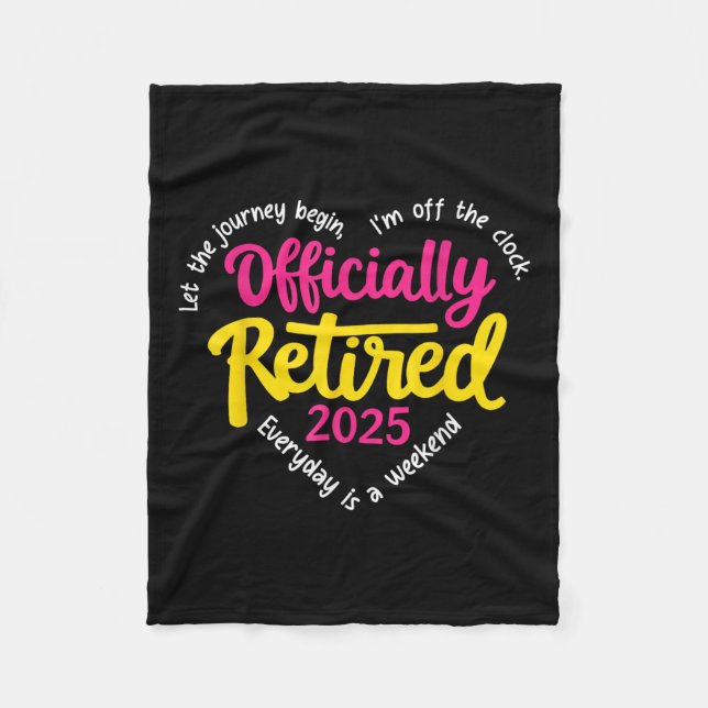 Officiellt pensionerade 2025 Heart Manar Women Fleecefilt (Framsidan)