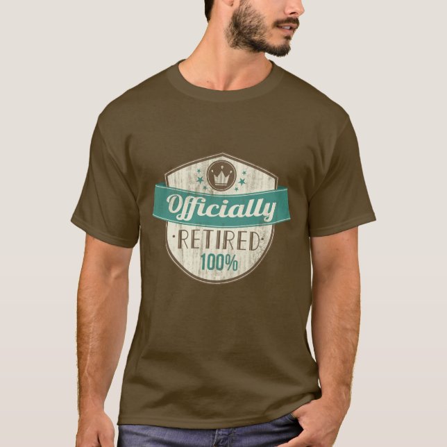 Officiellt pensionerat, 100 procent vintagepension t-shirt (Framsida)