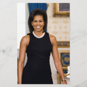 Officiellt porträtt av den första damen Michelle Brevpapper