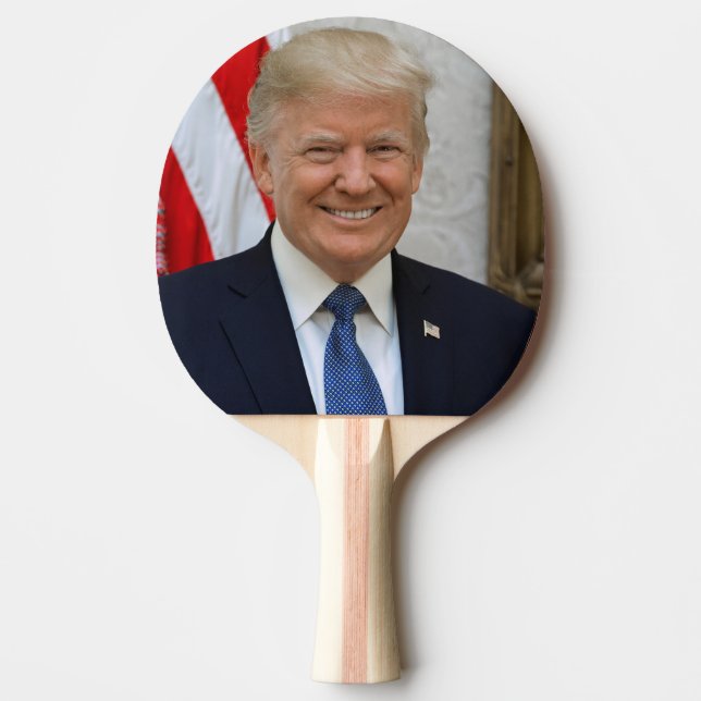 Officiellt porträtt av Donald Trump som Vita huset Pingisracket (Framsidan)