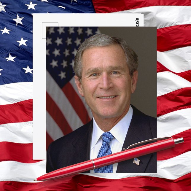 Officiellt porträtt av president George W Bush Vykort (President George W Bush Official Portrait Postcard)