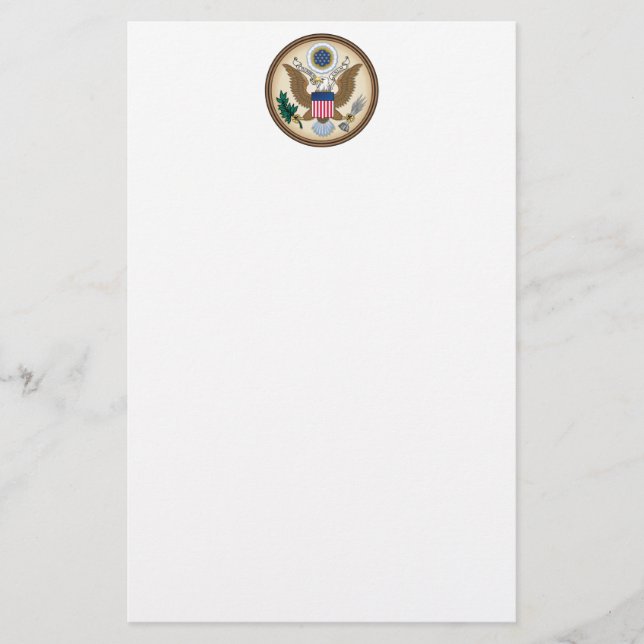 Officiellt presidents- förseglar brevpapper (Framsida)
