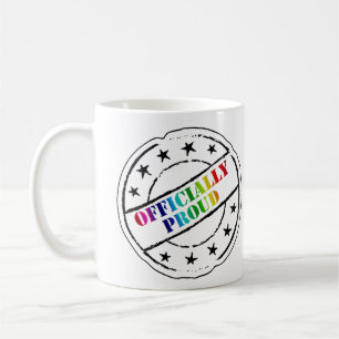 "Officiellt stolt" gay pride  Kaffemugg