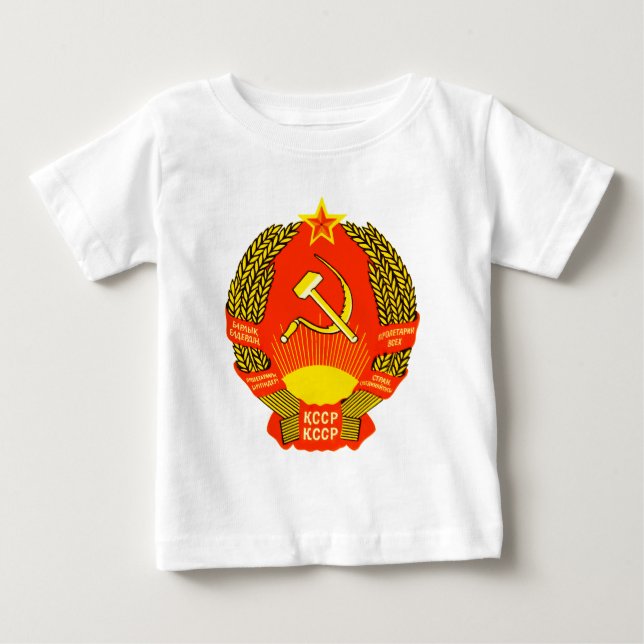 Officiellt symbol för vapensköldKasakhstan Tee Shirt (Framsida)