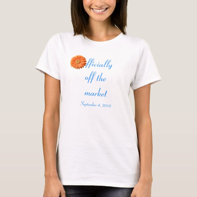 "Officiellt utanför marknaden" Brides T-shirt (Framsida)