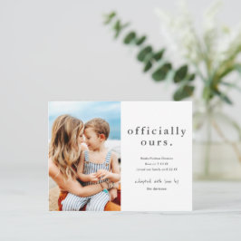 Officiellt Våra | Minimal Fotoadoption Vykort