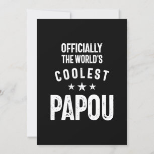 Officiellt världens Coolest Papou Far Gift Inbjudningar
