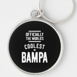 Officiellt världens kolaste bampa rund silverfärgad nyckelring