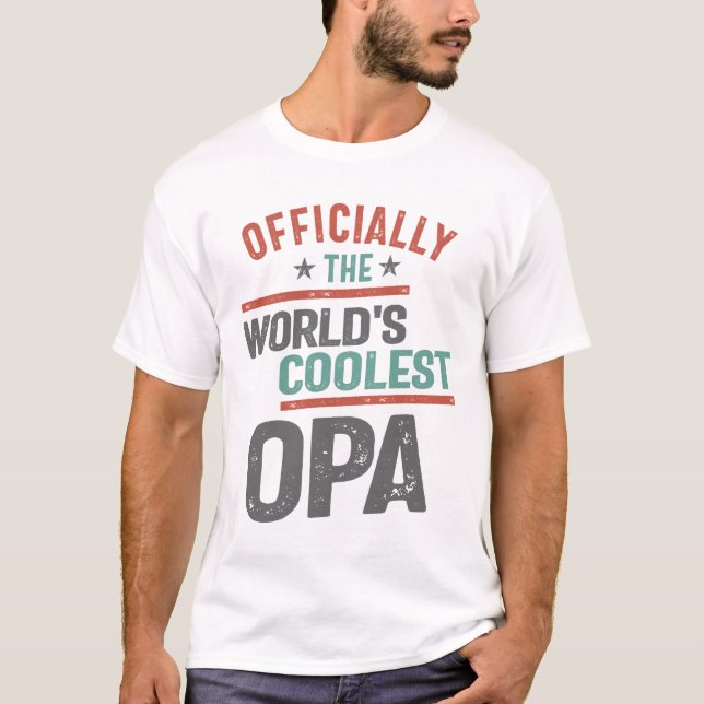 Officiellt världens kolaste Opa T Shirt (Framsida)