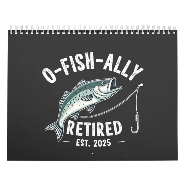 Offishally Retrött est 2025 Fisher Pappa Pension Kalender (Omslag)