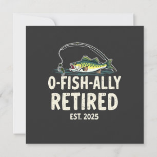 Offishally Retrött Est. 2025 Pension Fisher Pappa Inbjudningar
