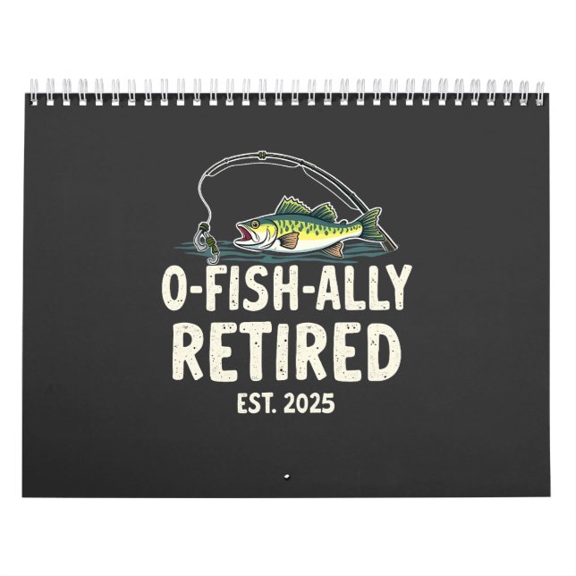 Offishally Retrött Est. 2025 Pension Fisher Pappa Kalender (Omslag)