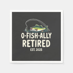 Offishally Retrött Est. 2025 Pension Fisher Pappa Pappersservett