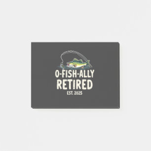 Offishally Retrött Est. 2025 Pension Fisher Pappa Post-it Block