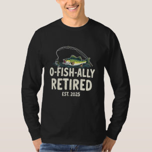 Offishally Retrött Est. 2025 Pension Fisher Pappa T Shirt