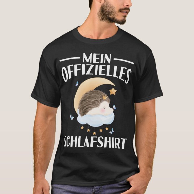 Offizielles Schlafshirt Nachthemd Schlafanzug Igel T Shirt (Framsida)