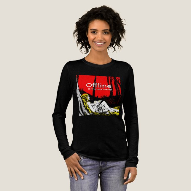 Offline Är Den Nya Lyxen T Shirt (Hel framsida)