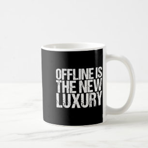 Offline är den nya lyxskjortan rolig utsaga kaffemugg