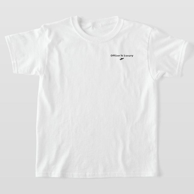 Offline är Lyx - Minimalistisk Estetik T Shirt (Laydown)