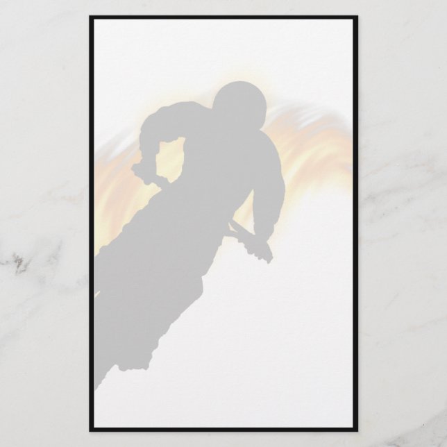 Offline Dirt Bike med Flames Brevpapper (Framsida)