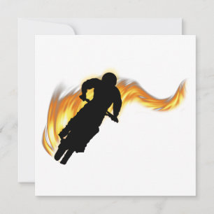 Offline Dirt Bike med Flames Inbjudningar