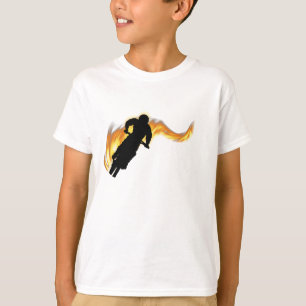 Offline Dirt Bike med Flames T Shirt