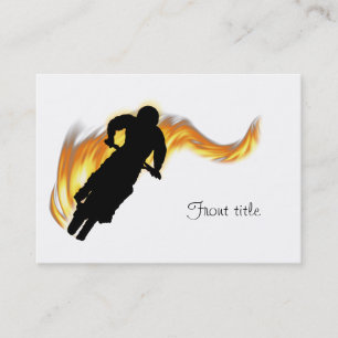 Offline Dirt Bike med Flames Visitkort