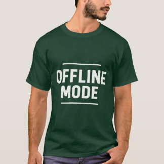 Offline-läge minimal typografidesign t shirt