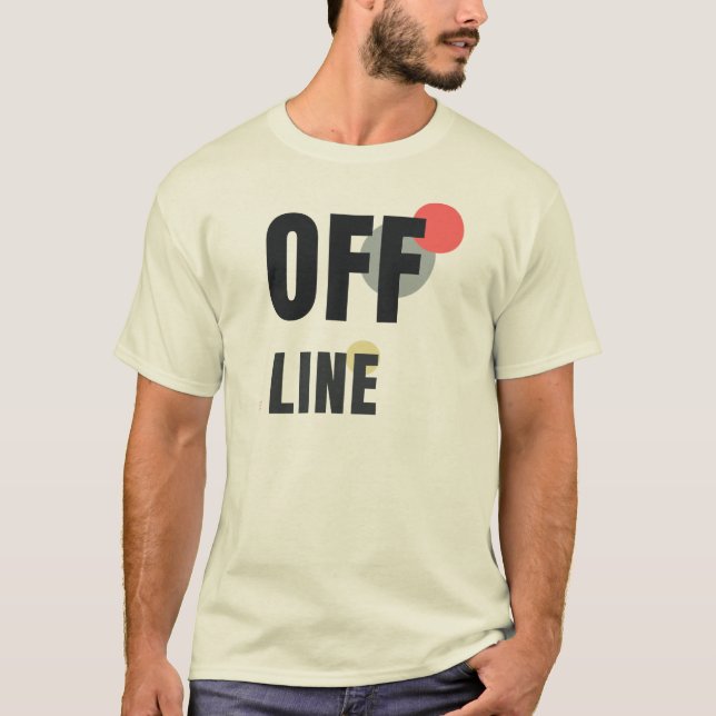 OFFLINE | Modern minimalistisk grafisk design T Shirt (Framsida)