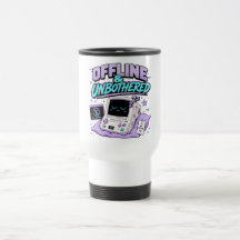Offline Och Oberörd Retro Klistermärke