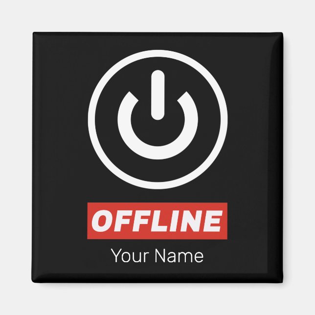 Offline-strömknapp för att slappna av vid kylning  magnet (Framsidan)