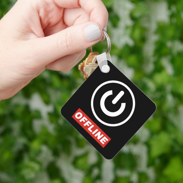 Offline-strömknapp för att slappna av vid kylning  nyckelring (Hand)